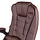 Кресло для руководителя Calviano "Veroni 53" вибромассажное, экокожа, коричневый, фото 6