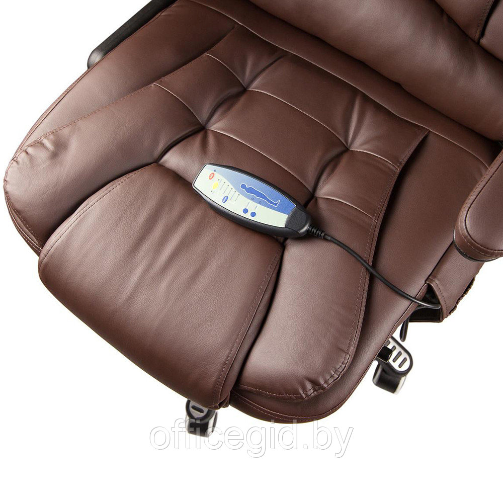 Кресло для руководителя Calviano "Veroni 53" вибромассажное, экокожа, коричневый - фото 8 - id-p188893241