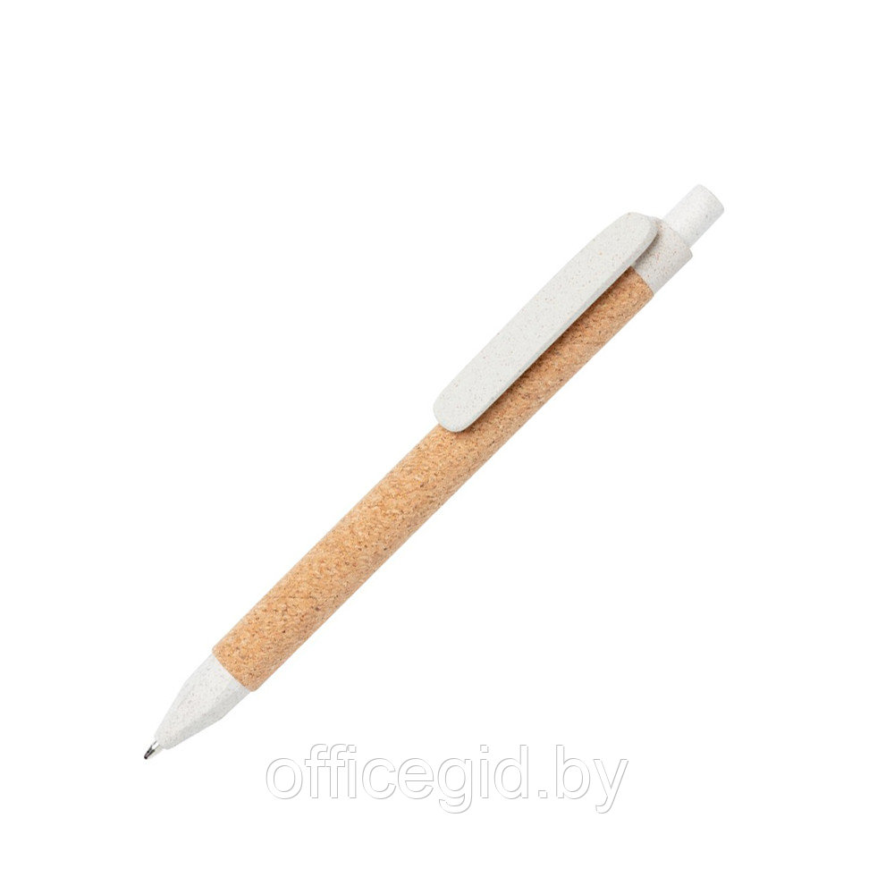 Ручка шариковая автоматическая "Write", 1.0 мм, коричневый, белый, стерж. синий - фото 1 - id-p188888664