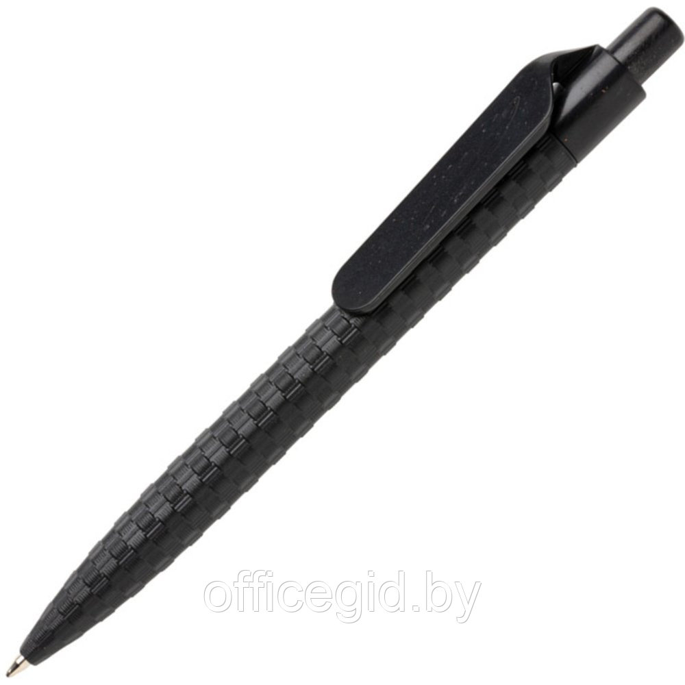 Ручка шариковая автоматическая "Wheat Straw", 1.0 мм, черный, стерж. синий - фото 1 - id-p188888672