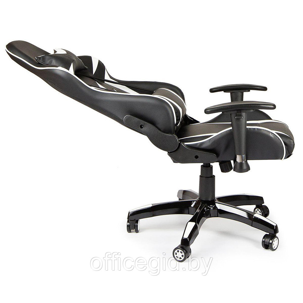 Кресло игровое Calviano "MUSTANG", экокожа, черный, белый - фото 5 - id-p188893242
