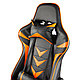 Кресло игровое Calviano "MUSTANG", экокожа, черный, оранжевый, фото 6