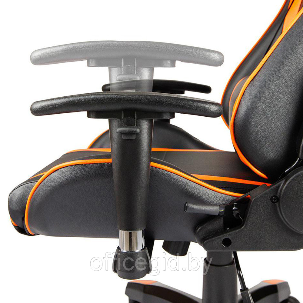 Кресло игровое Calviano "MUSTANG", экокожа, черный, оранжевый - фото 8 - id-p188893244