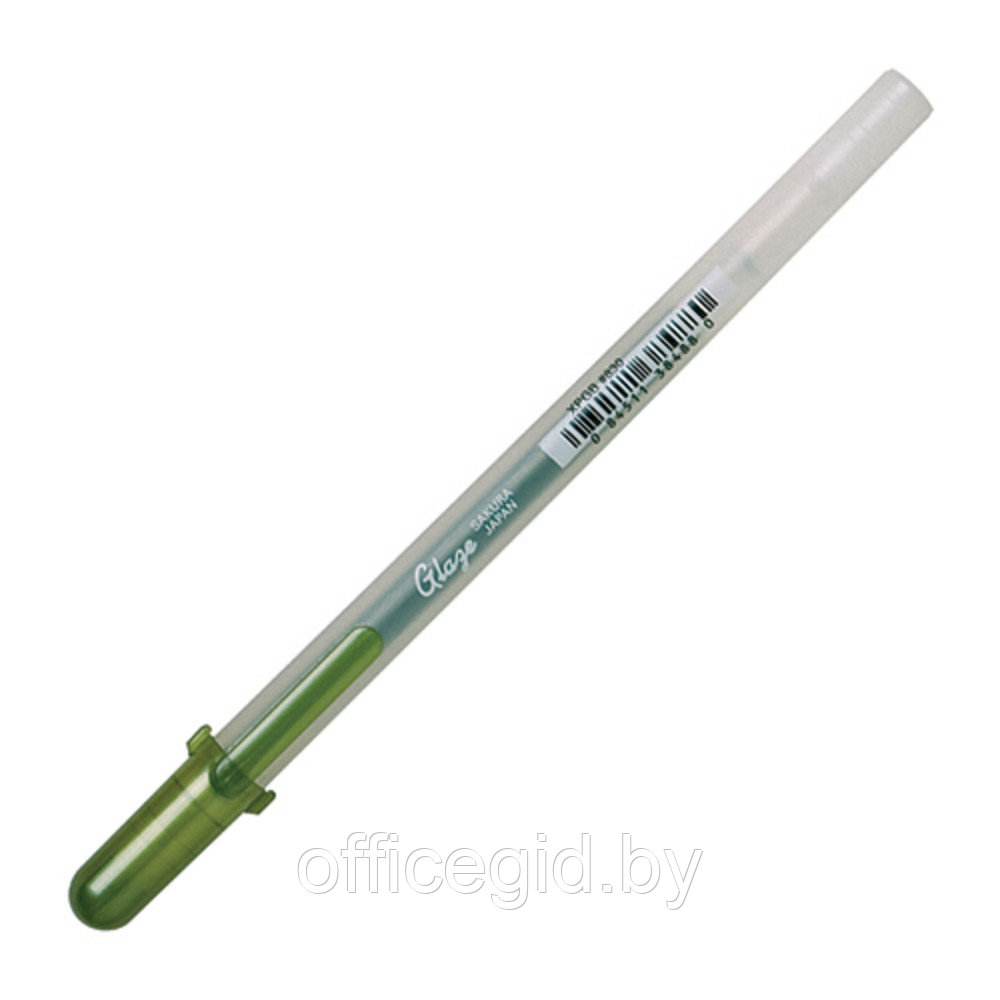 Ручка гелевая "Gelly Roll Glaze", 0.6 мм, прозрачный, стерж. темно-зеленый - фото 1 - id-p188885088