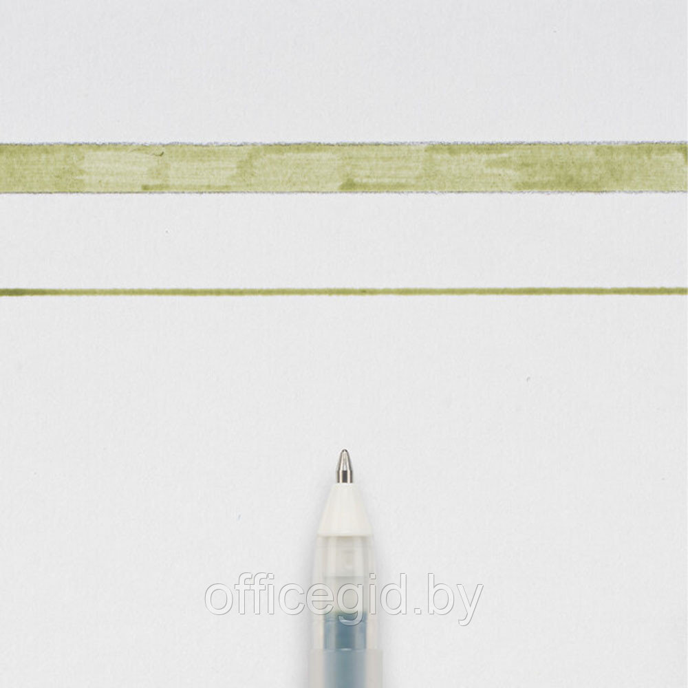 Ручка гелевая "Gelly Roll Glaze", 0.6 мм, прозрачный, стерж. темно-зеленый - фото 2 - id-p188885088