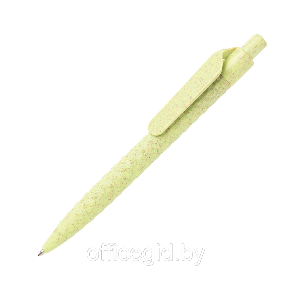 Ручка шариковая автоматическая "Wheat Straw", 1.0 мм, светло-зеленый, стерж. синий - фото 1 - id-p188888677
