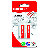 Ластик Kores "KE20", 2 шт, белый, блистер