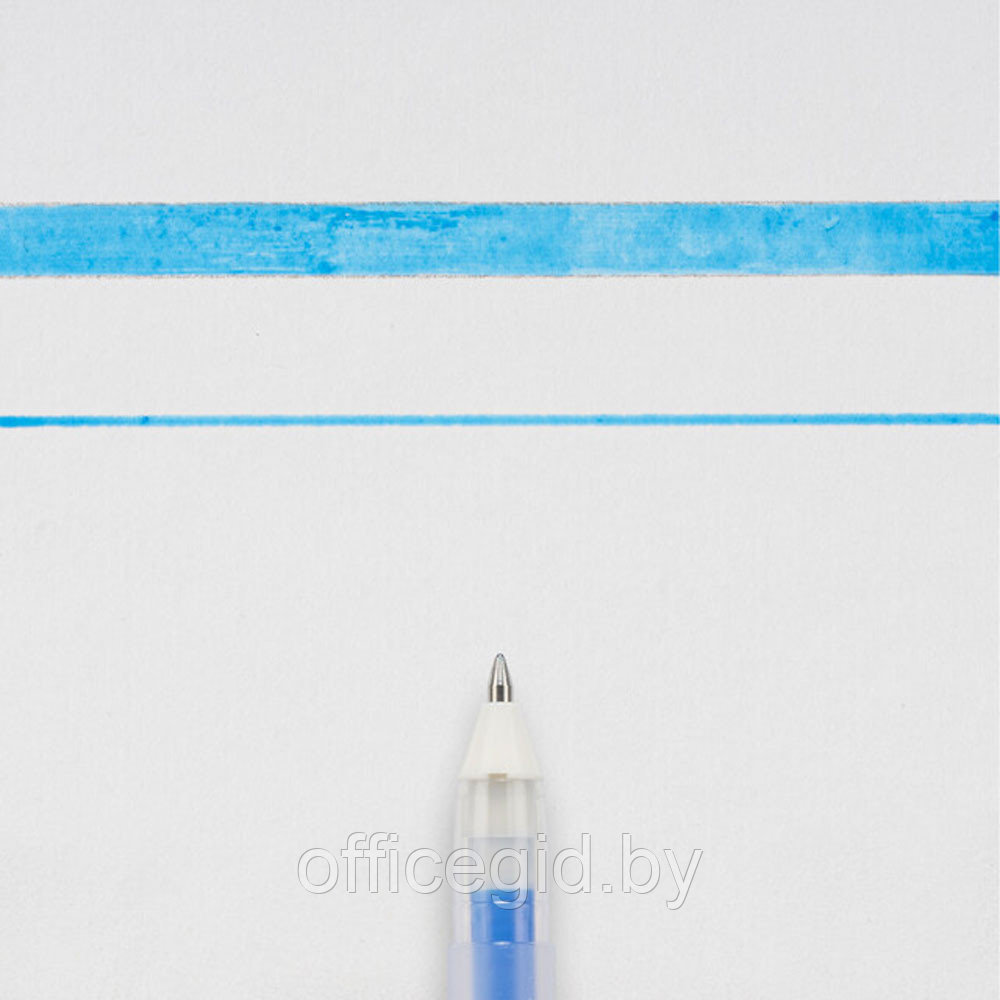 Ручка гелевая "Gelly Roll Glaze", 0.6 мм, прозрачный, стерж. синий - фото 2 - id-p188885095