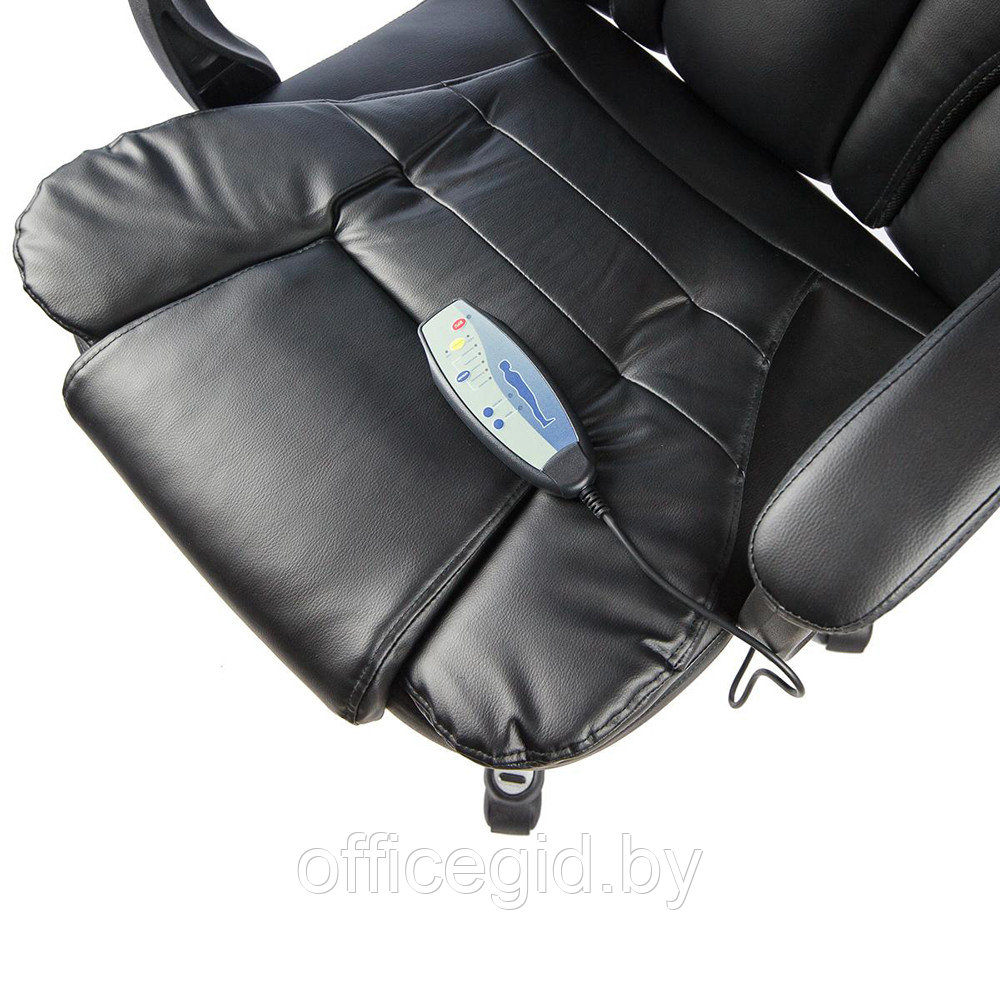 Кресло для руководителя "Calviano 1589" вибромассажное с подножкой, экокожа, черный - фото 8 - id-p188893259
