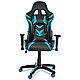 Кресло игровое Calviano "MUSTANG", экокожа, голубой, черный, фото 2