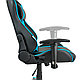 Кресло игровое Calviano "MUSTANG", экокожа, голубой, черный, фото 8