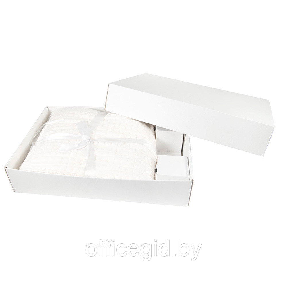 Коробка подарочная "21028" самосборная, 50x33x10 см, белый - фото 1 - id-p188890512