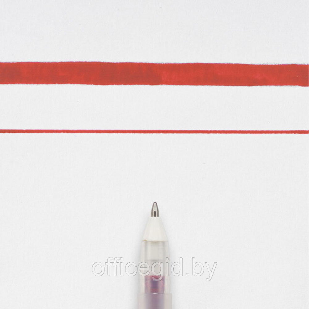 Ручка гелевая "Gelly Roll Glaze", 0.6 мм, прозрачный, стерж. фуксия - фото 2 - id-p188885106