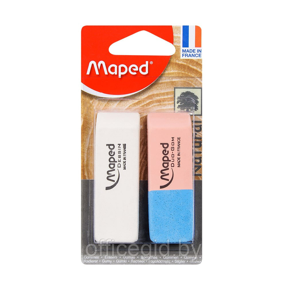 Ластик Maped "Dessin", 2 шт, ассорти, блистер купить с доставкой в г ...