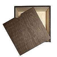 Коробка декоративная "МК", 200x200x100 мм, темно-коричневый