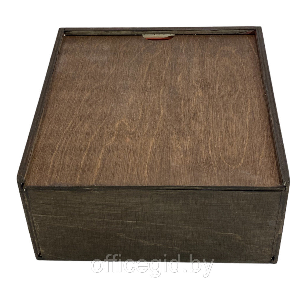Коробка декоративная "МК", 200x200x100 мм, темно-коричневый - фото 3 - id-p188890527