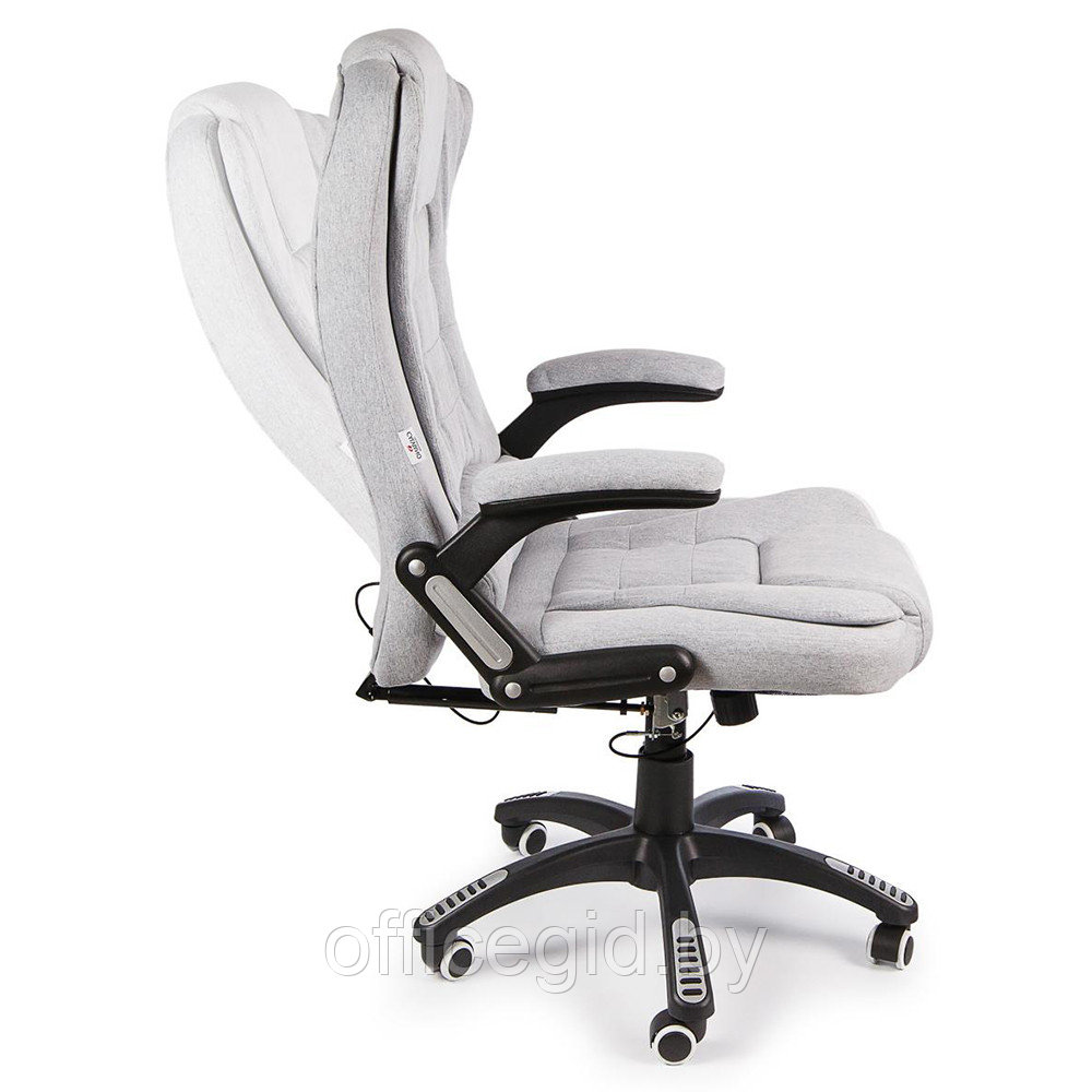 Кресло для руководителя Calviano "Veroni 52" вибромассажное, ткань, серый - фото 3 - id-p188893275