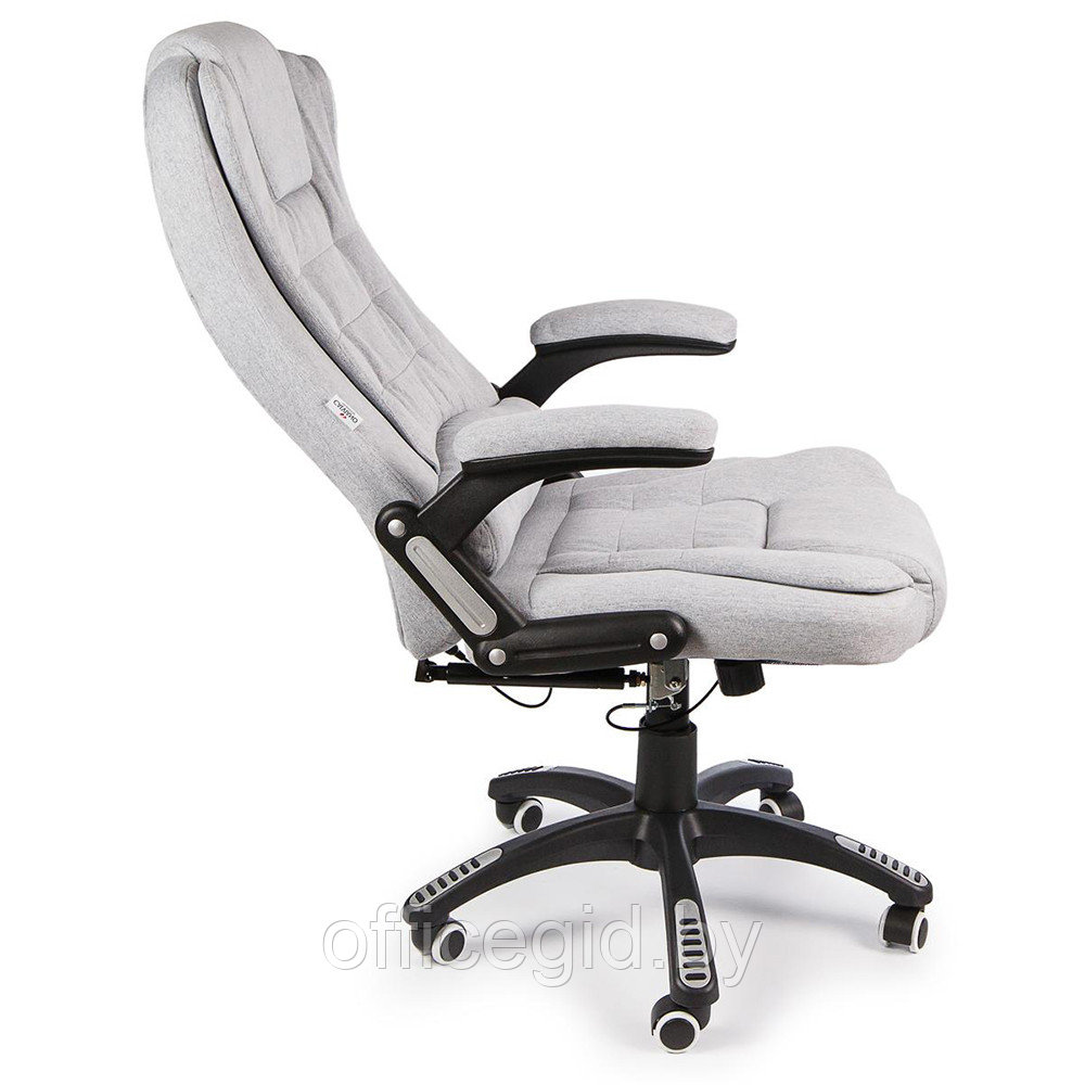 Кресло для руководителя Calviano "Veroni 52" вибромассажное, ткань, серый - фото 4 - id-p188893275