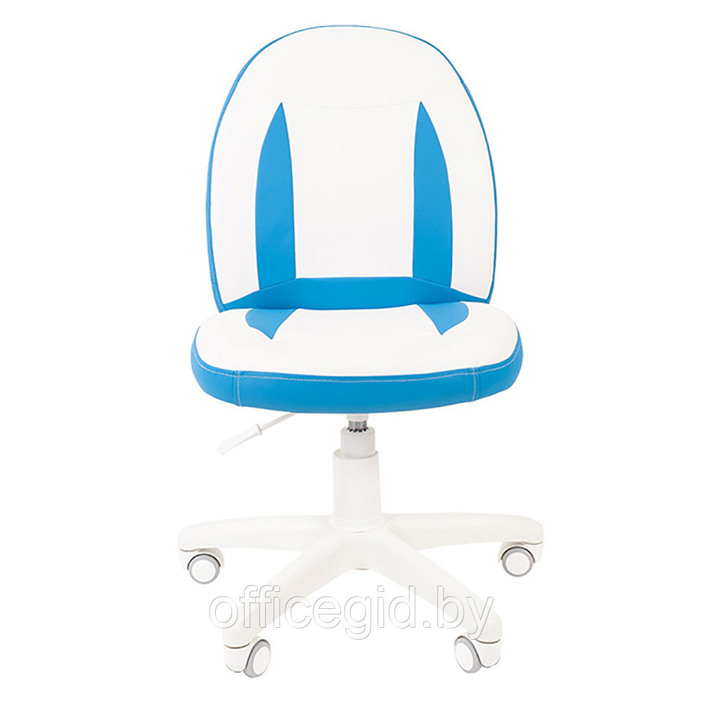Кресло для детей "Chairman Kids 122", экопремиум, белый, голубой - фото 2 - id-p188892381