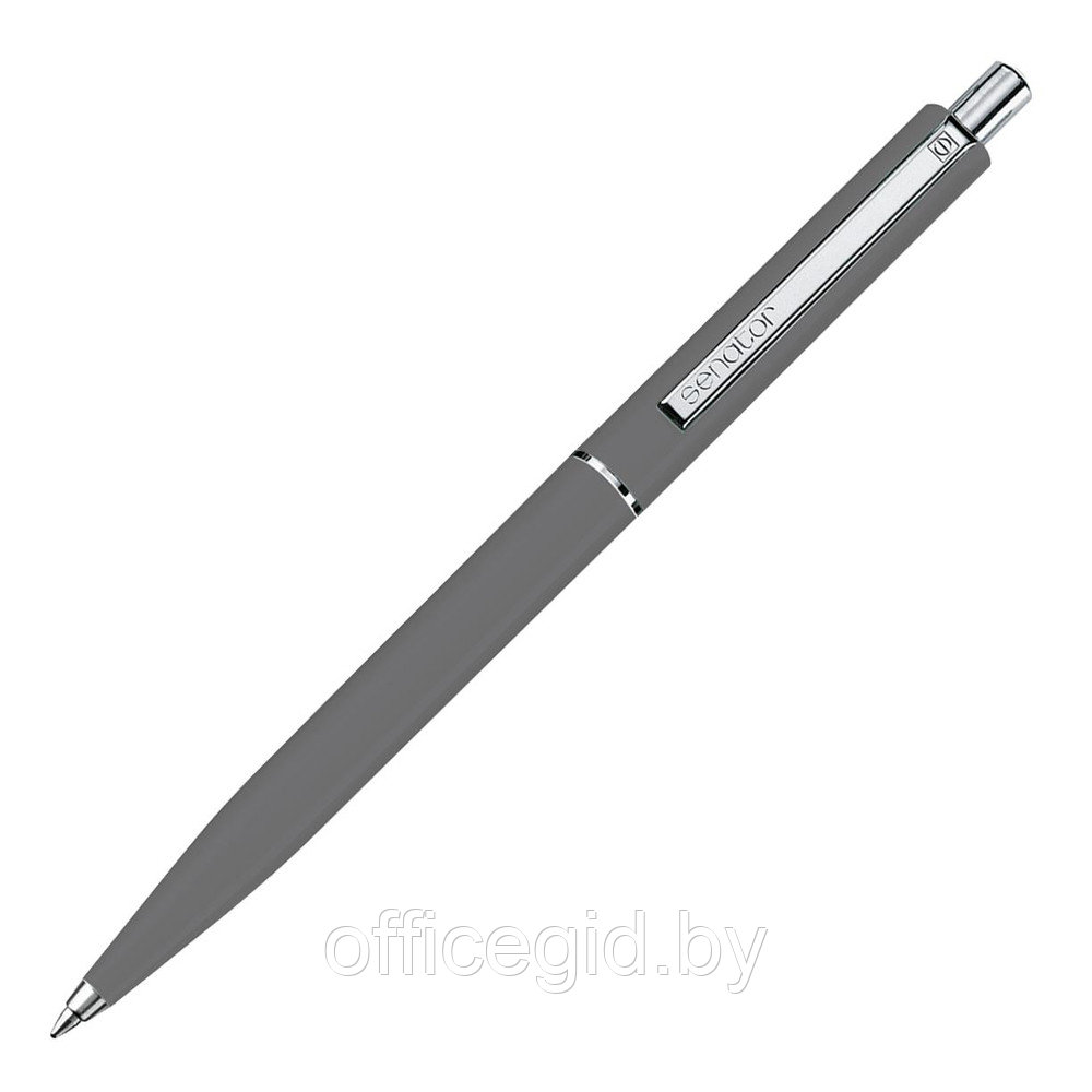 Ручка шариковая автоматическая "Senator Point Polished", 1.0 мм, серый, стерж. синий - фото 1 - id-p188888718