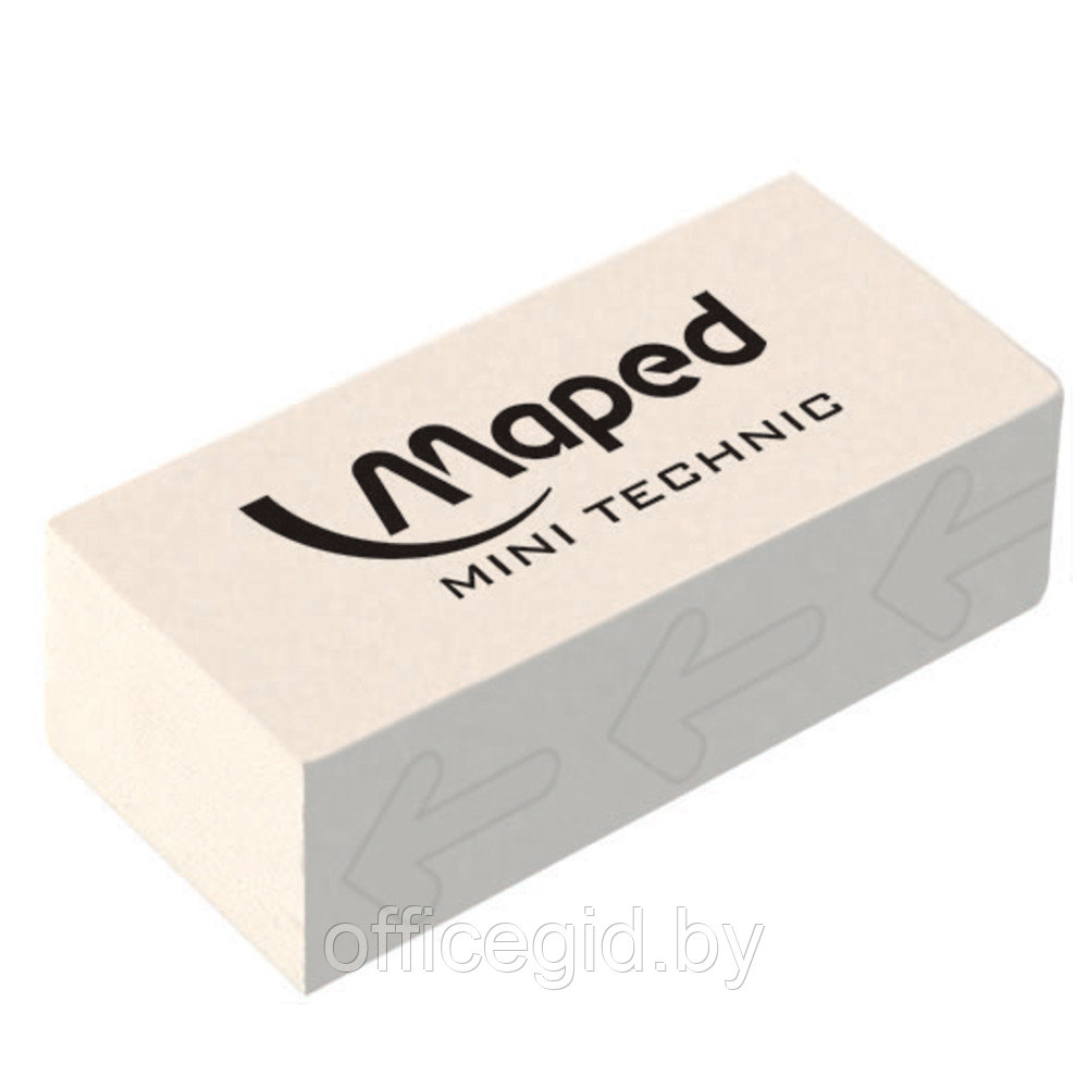 Ластик Maped "Technic 300", 3 шт, белый, блистер - фото 2 - id-p188889612