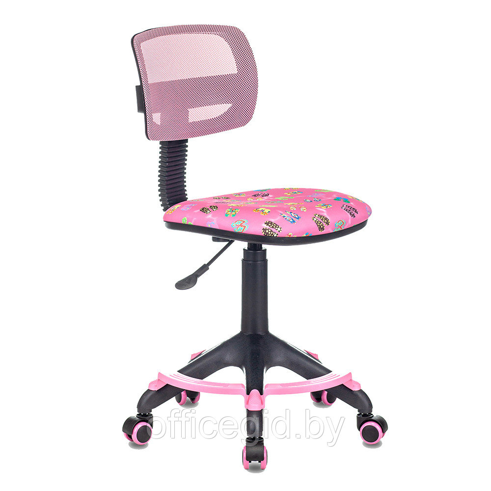 Кресло для детей "Бюрократ CH-299-F", сетка, ткань, пластик, розовый