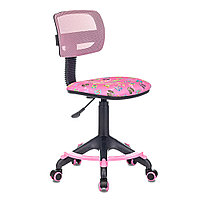 Кресло для детей "Бюрократ CH-299-F", сетка, ткань, пластик, розовый