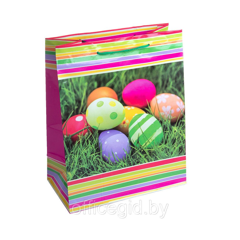 Пакет бумажный подарочный "Easter", 32.4x13.7x26.4 см, ассорти (9054556) - фото 2 - id-p188890541