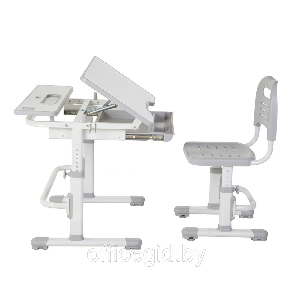 Комплект растущей мебели "CUBBY Botero Grey": парта + стул, серый - фото 2 - id-p188892394