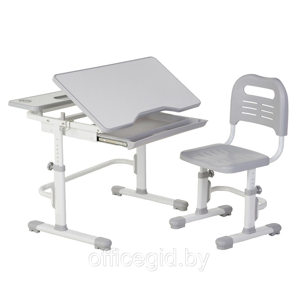 Комплект растущей мебели "CUBBY Botero Grey": парта + стул, серый - фото 3 - id-p188892394