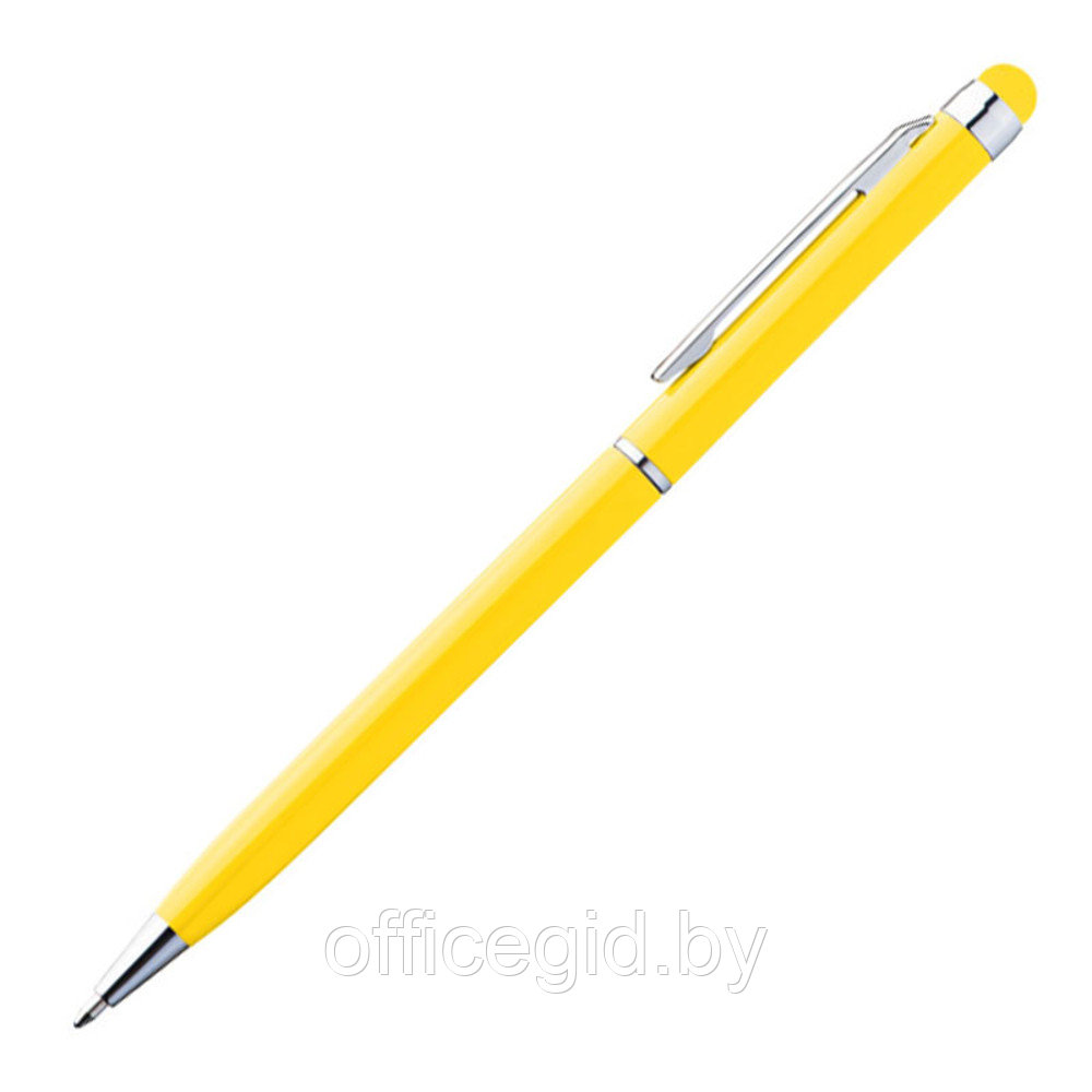 Ручка шариковая автоматическая "New Orleans", 0.7 мм, желтый, серебристый, стерж. синий - фото 1 - id-p188888734