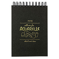 Скетчбук "Aquarelle", 14.5x24, 40 листов, черный