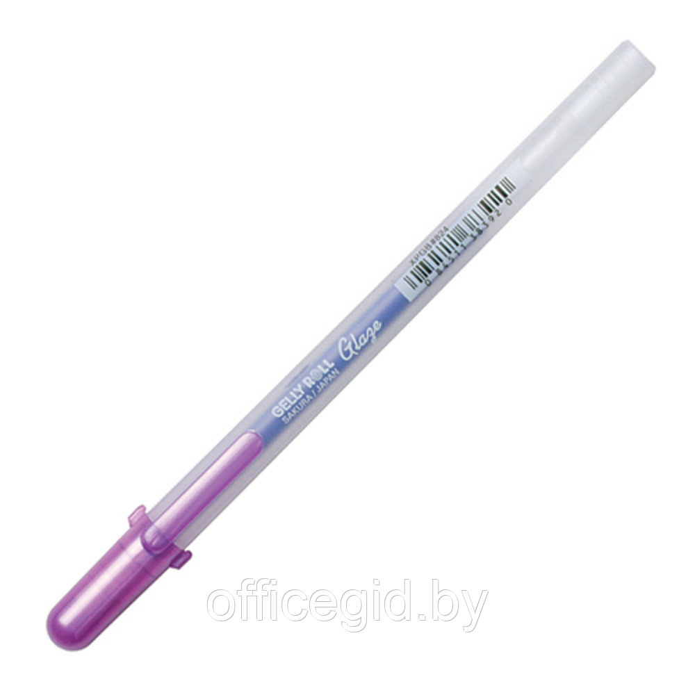 Ручка гелевая "Gelly Roll Glaze", 0.6 мм, прозрачный, стерж. фиолетовый - фото 1 - id-p188885132