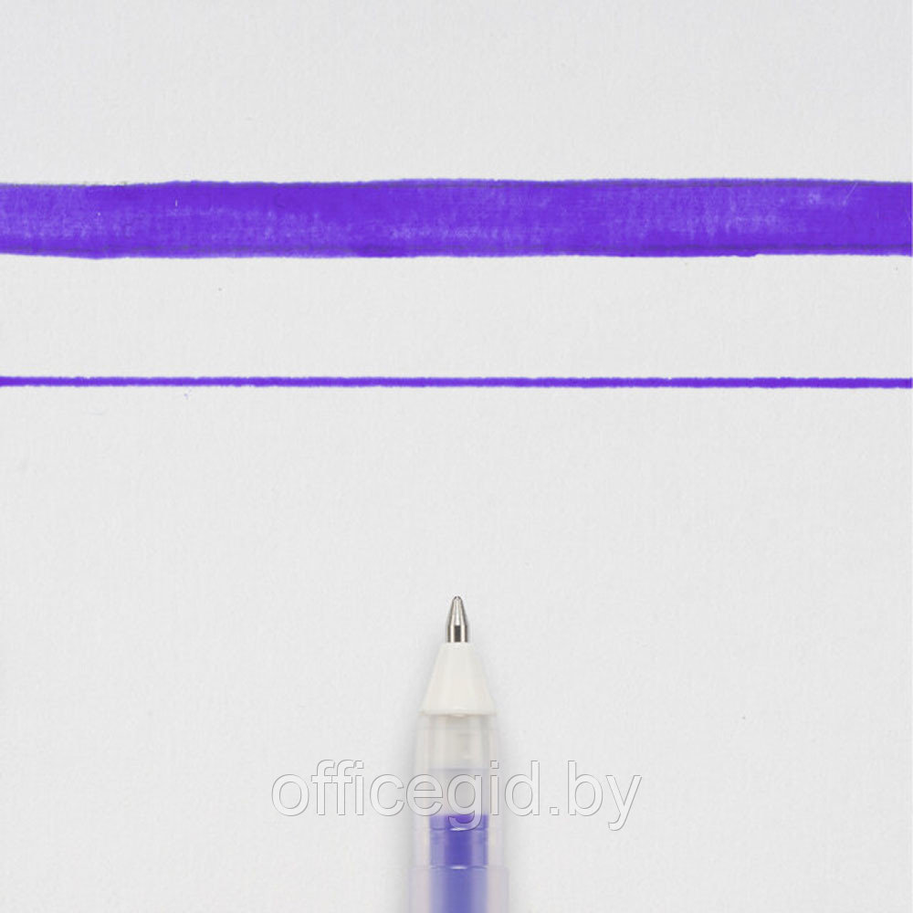 Ручка гелевая "Gelly Roll Glaze", 0.6 мм, прозрачный, стерж. фиолетовый - фото 2 - id-p188885132