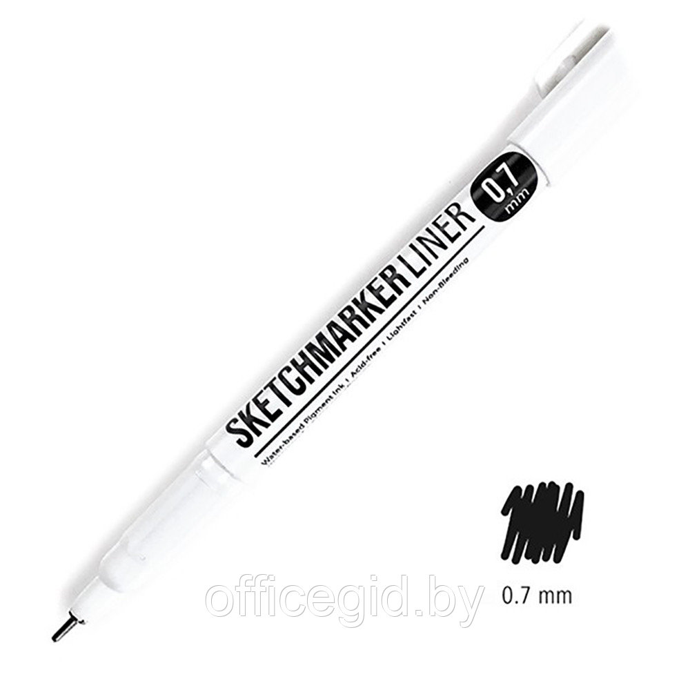 Ручка капиллярная "Sketchmarker", 0.7 мм, черный - фото 1 - id-p188885135