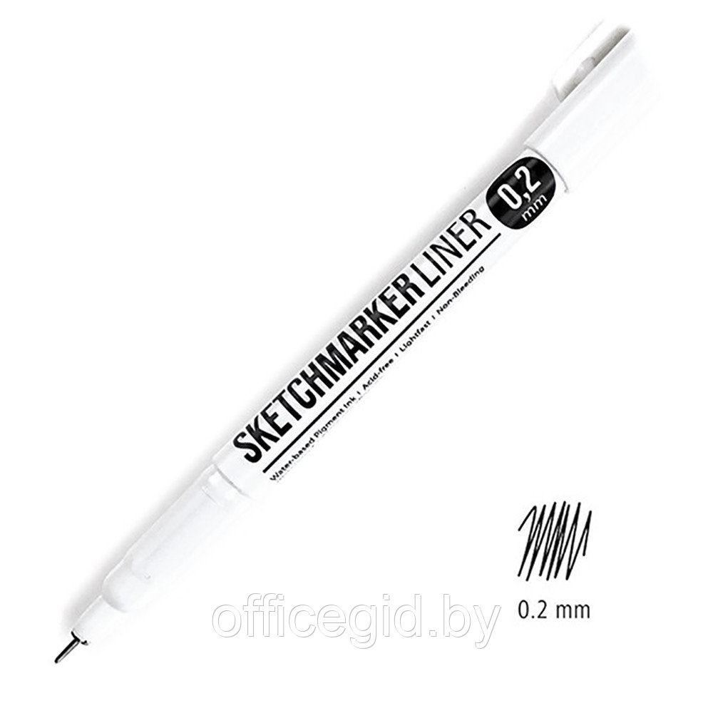 Ручка капиллярная "Sketchmarker", 0.2 мм, черный - фото 1 - id-p188885136
