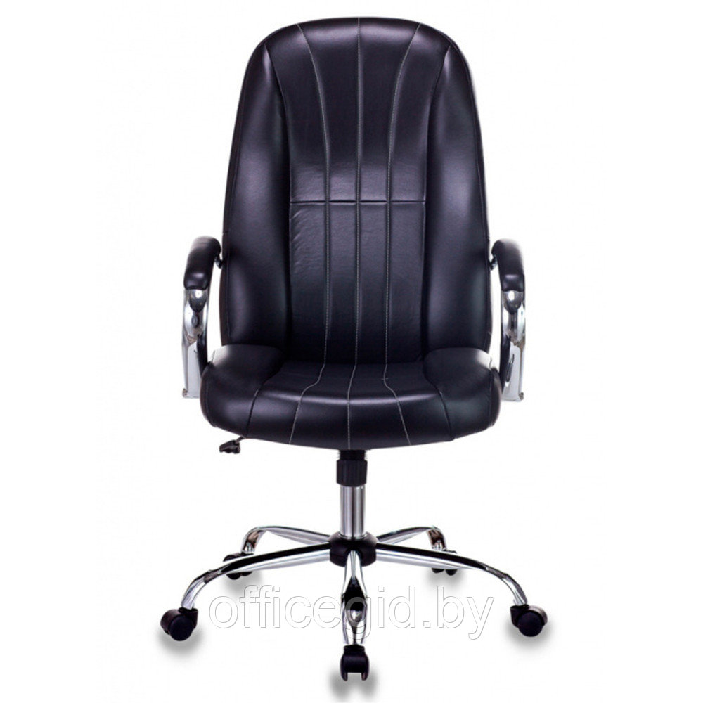 Кресло для руководителя Бюрократ T-898SL черный Leather Venge Black, эко.кожа, металл - фото 2 - id-p188893303