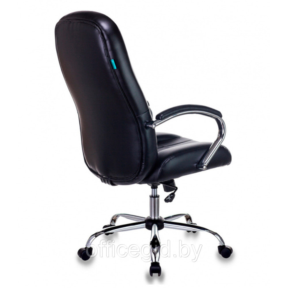 Кресло для руководителя Бюрократ T-898SL черный Leather Venge Black, эко.кожа, металл - фото 4 - id-p188893303