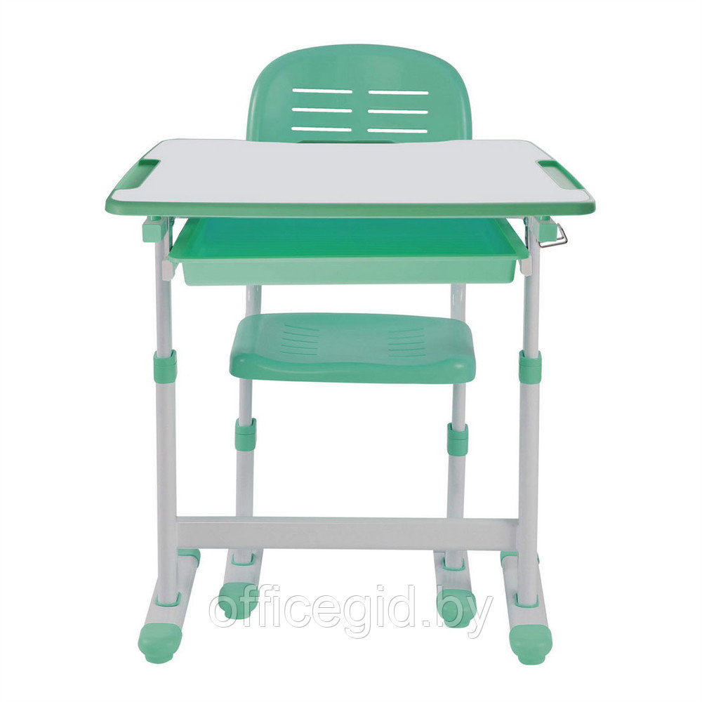 Комплект растущей мебели "FUNDESK Piccolino Green": парта + стул, зеленый - фото 2 - id-p188892403