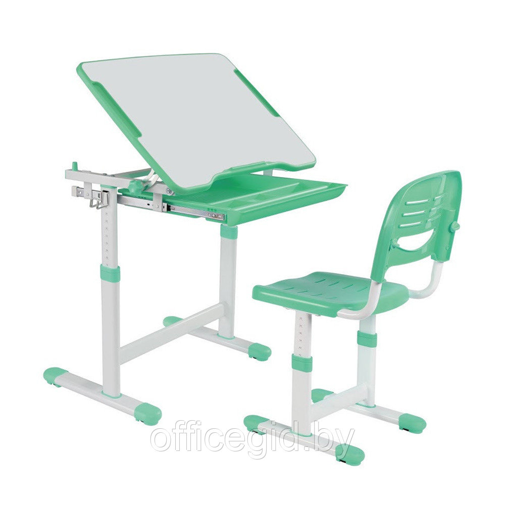Комплект растущей мебели "FUNDESK Piccolino Green": парта + стул, зеленый - фото 3 - id-p188892403