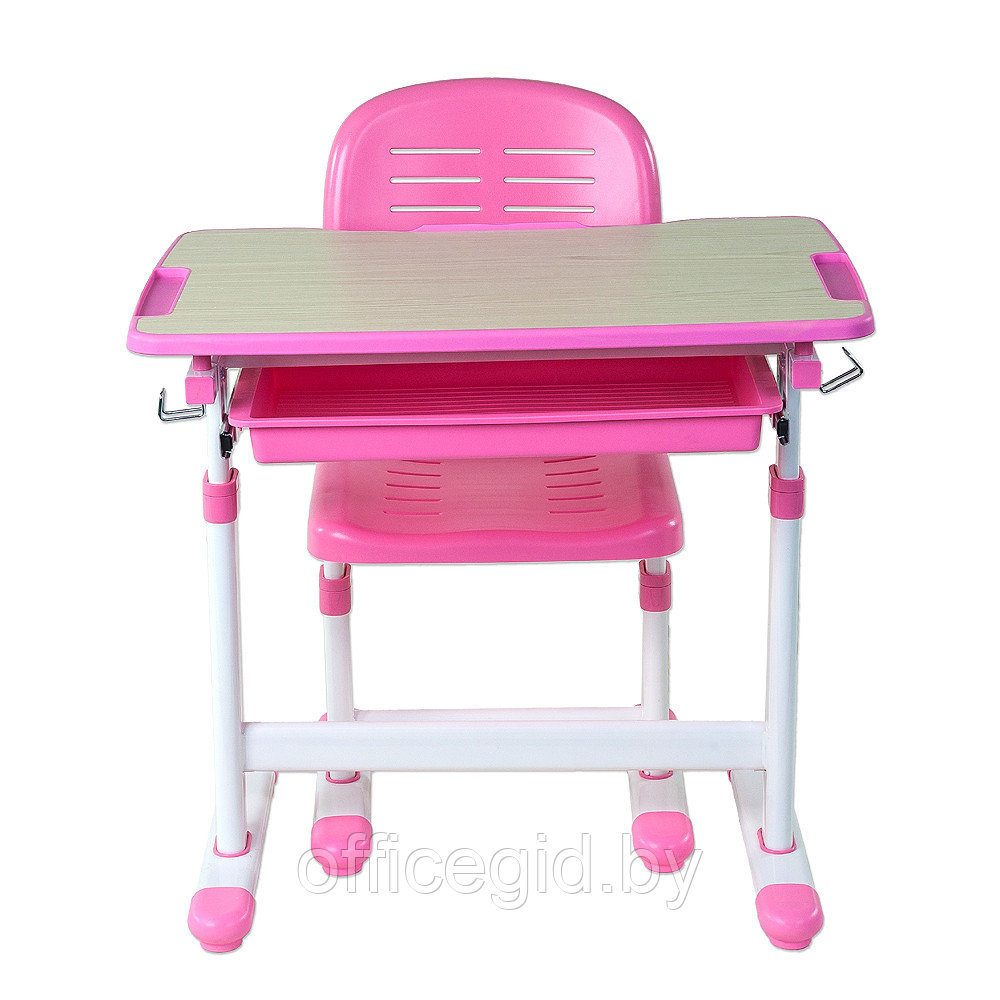 Комплект растущей мебели "FUNDESK Piccolino Pink": парта + стул, розовый - фото 2 - id-p188892404