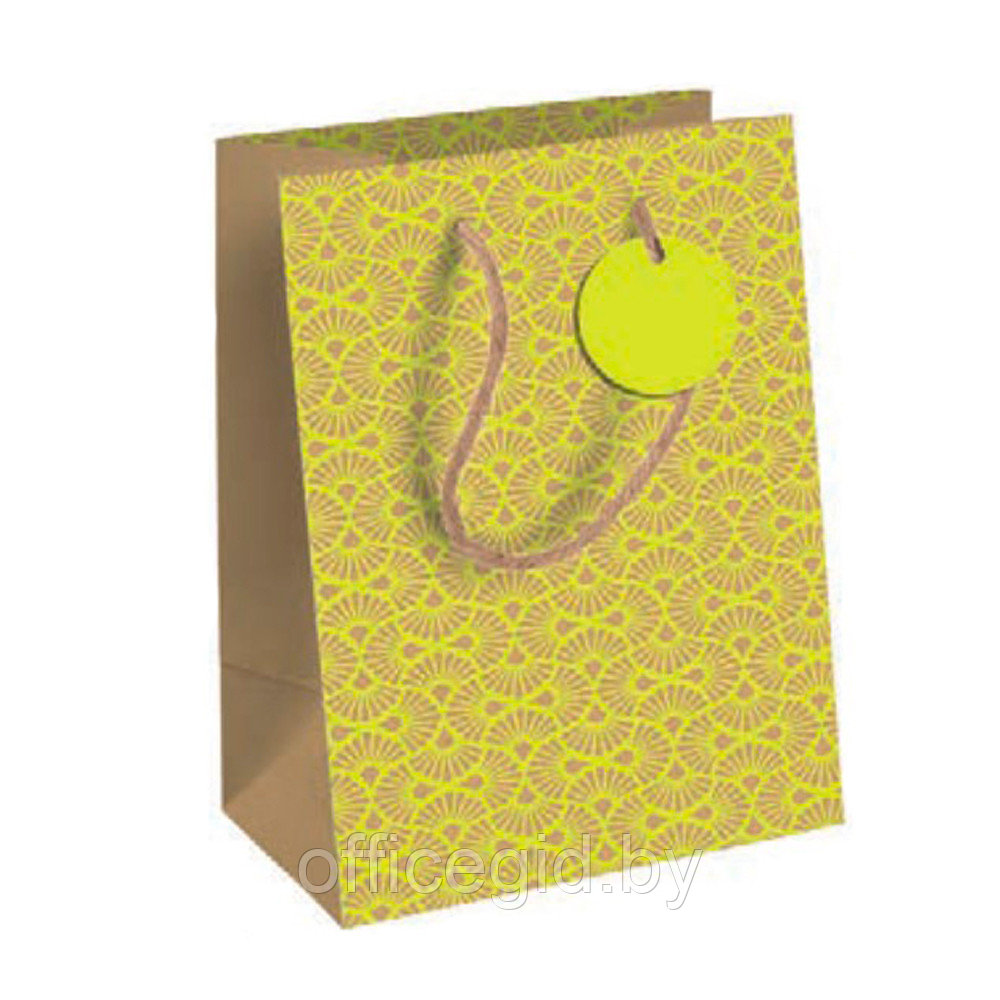 Пакет бумажный подарочный "Neon", 21.5x10.2x25.3 см, разноцветный