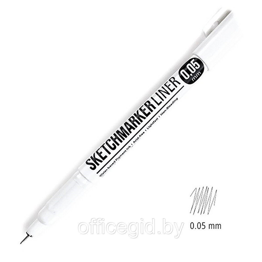 Ручка капиллярная "Sketchmarker", 0.05 мм, черный - фото 1 - id-p188885144
