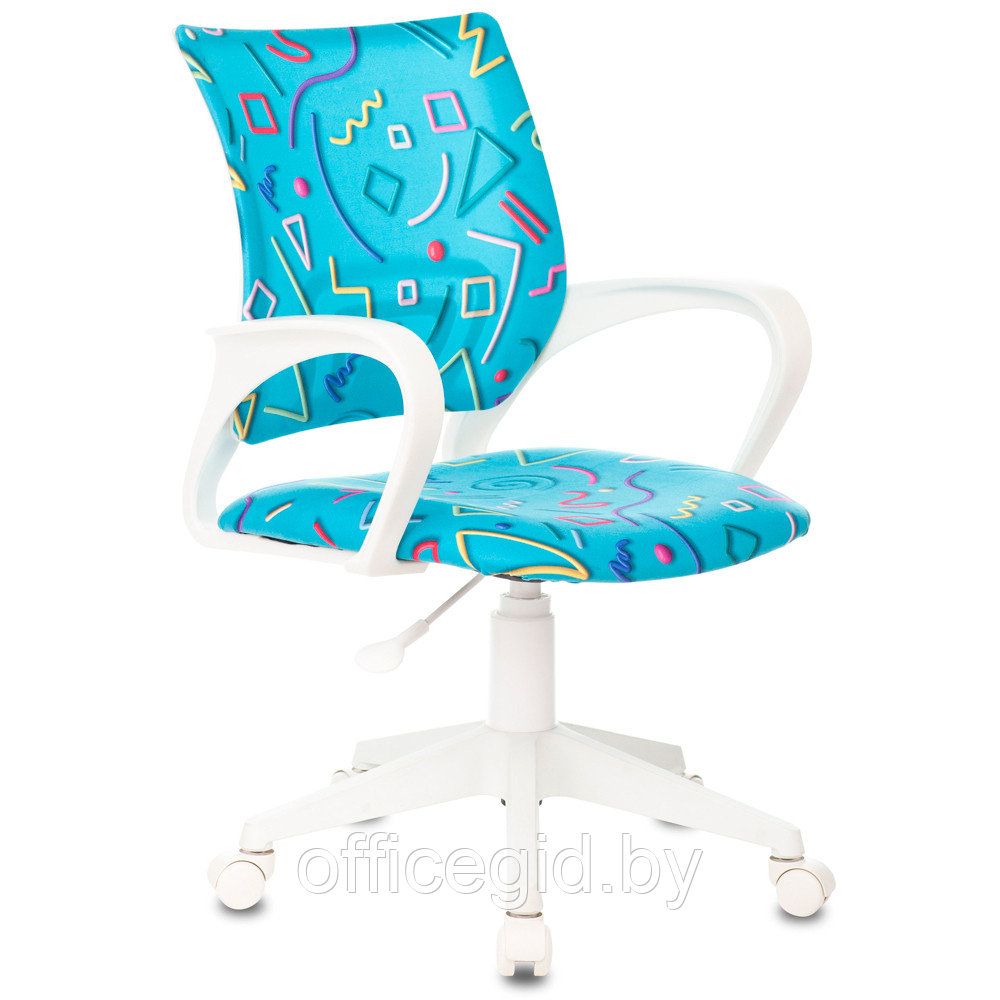 Кресло детское Бюрократ KD-W4, ткань, пластик, голубой - фото 1 - id-p188892412