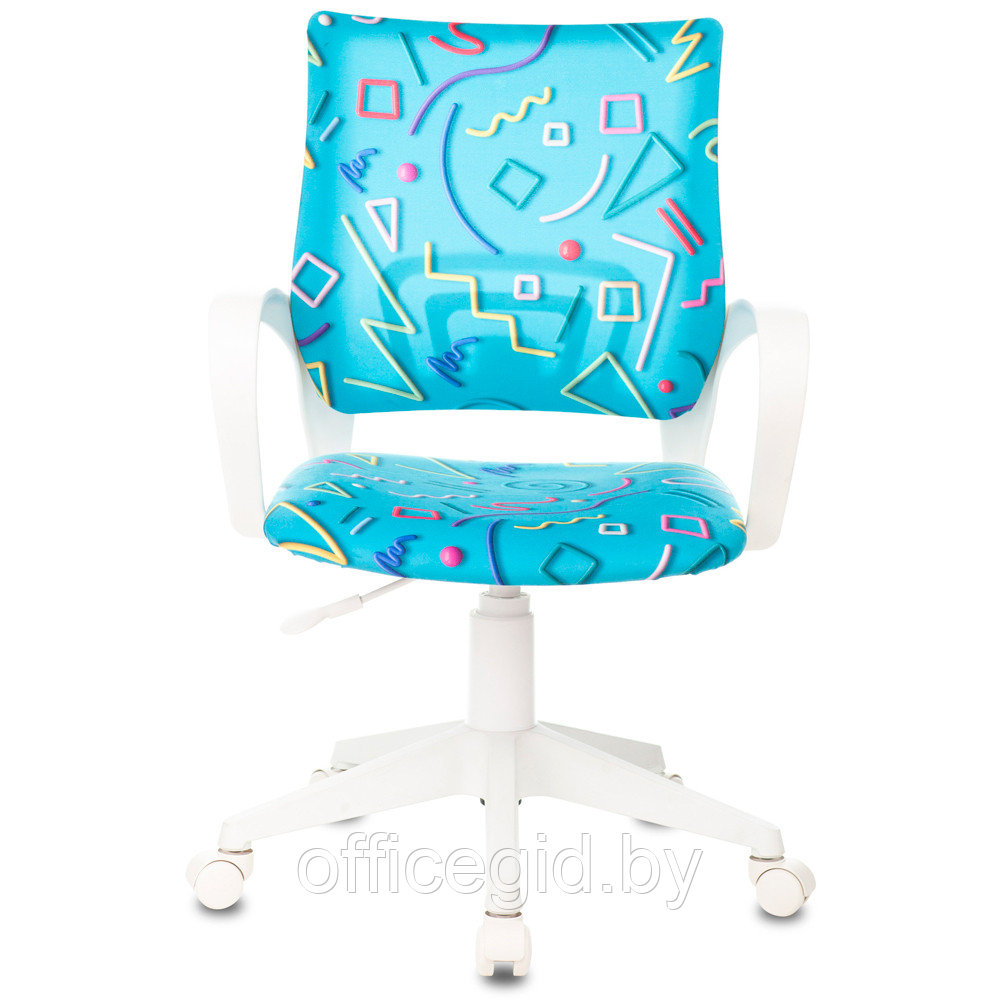 Кресло детское Бюрократ KD-W4, ткань, пластик, голубой - фото 2 - id-p188892412