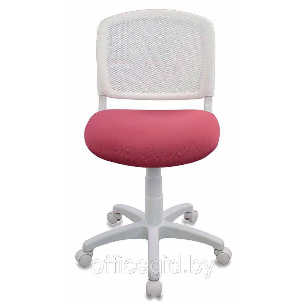 Кресло для детей Бюрократ "CH-W296NX/15-175", ткань, пластик, белый, розовый - фото 2 - id-p188892414