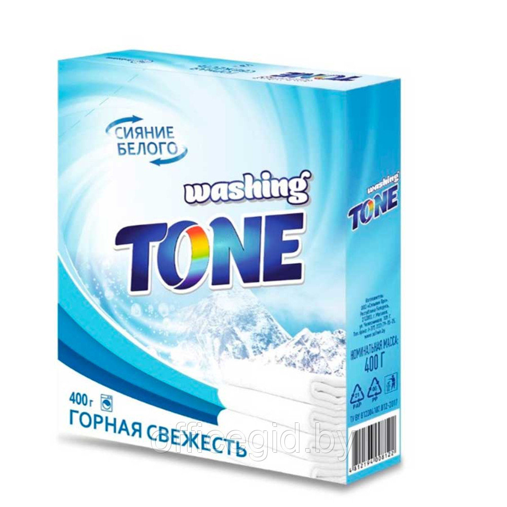 Порошок стиральный "Washing Tone", горная свежесть, 400 г, автомат