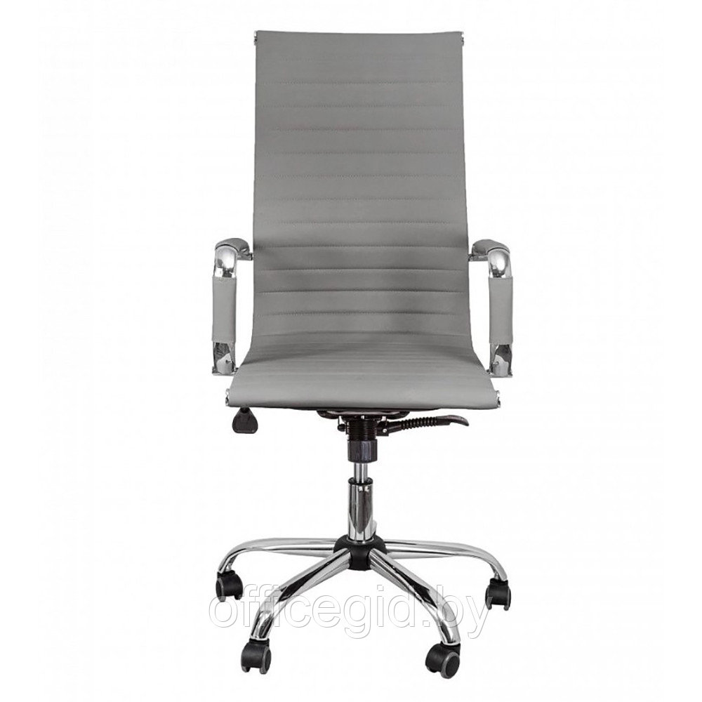 Кресло для руководителя "ELEGANCE NEW ECO", хром, кожзам, серый - фото 2 - id-p188893320