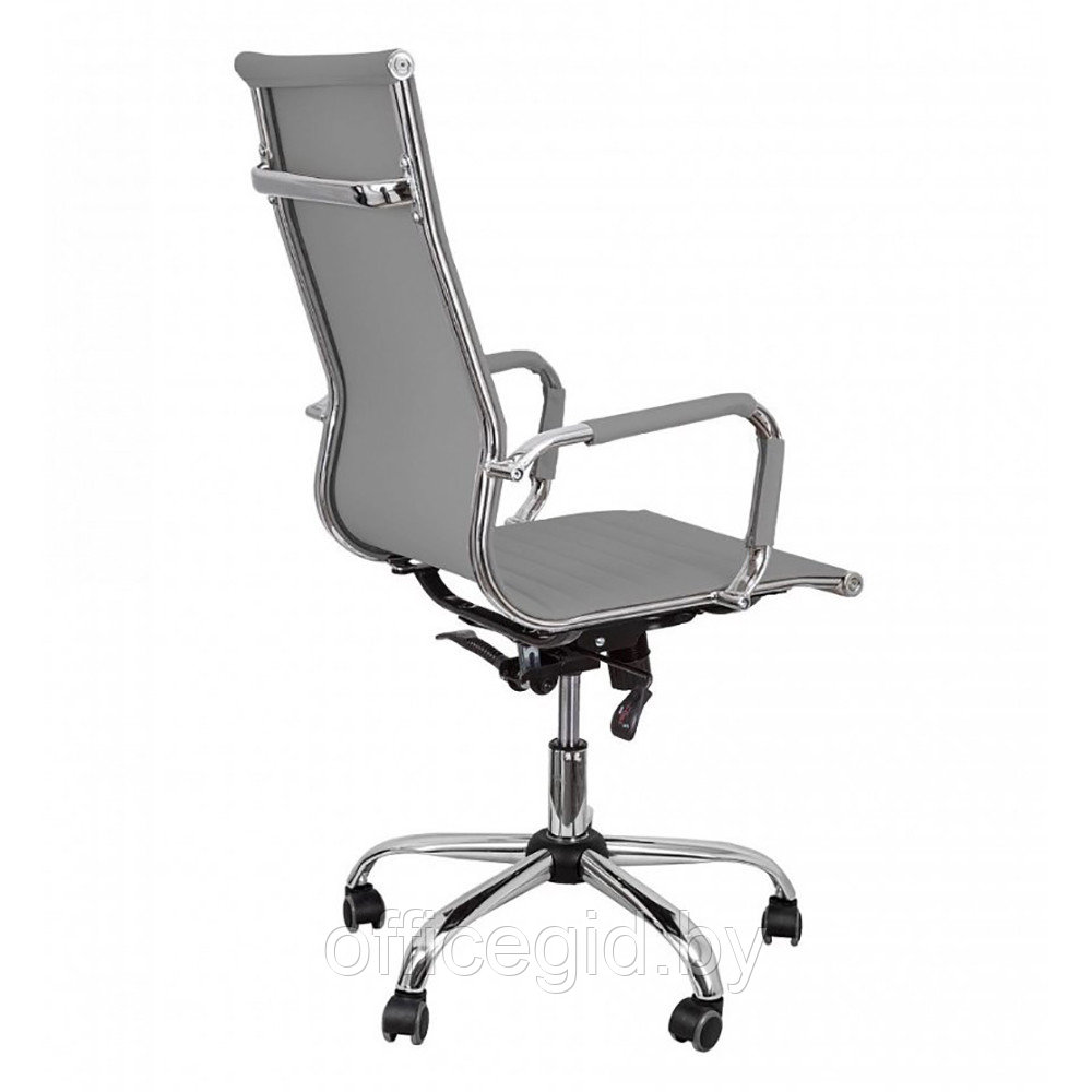 Кресло для руководителя "ELEGANCE NEW ECO", хром, кожзам, серый - фото 4 - id-p188893320