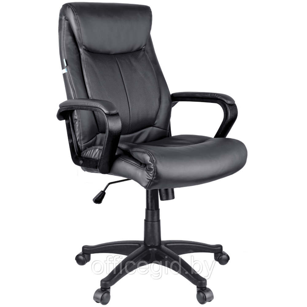 Кресло для руководителя Helmi "HL-E02 Income", экокожа, пластик, черный - фото 1 - id-p188893322